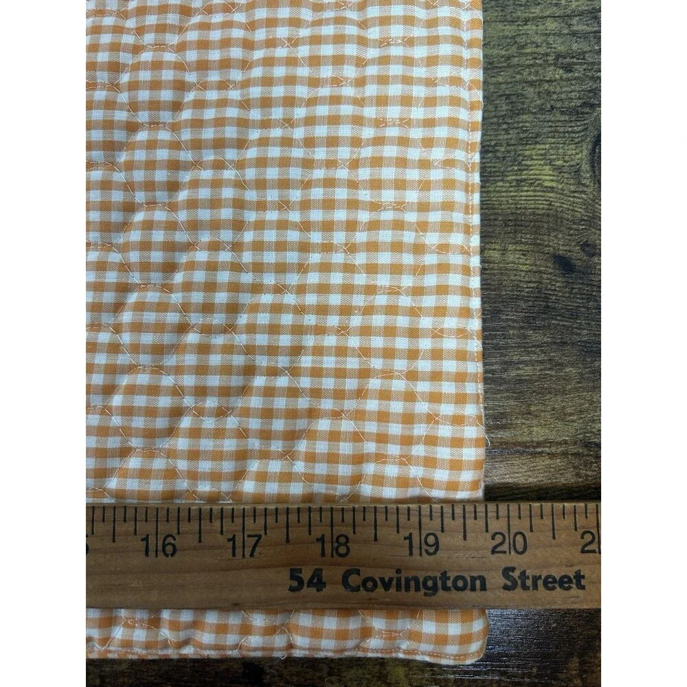 Handmade Quilted Cookbook Cover Floral Gingham Lace Bookmark Kitchen Gift Decor